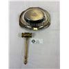 Image 2 : Nice Solid Brass Gavel With Silver Dish And Coffee Mug In Box