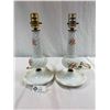 Image 1 : 2 Vintage Milk Glass Bedroom Lamps