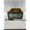 Image 2 : Vintage Wooden Crate With Bike Pump And Paper Label
