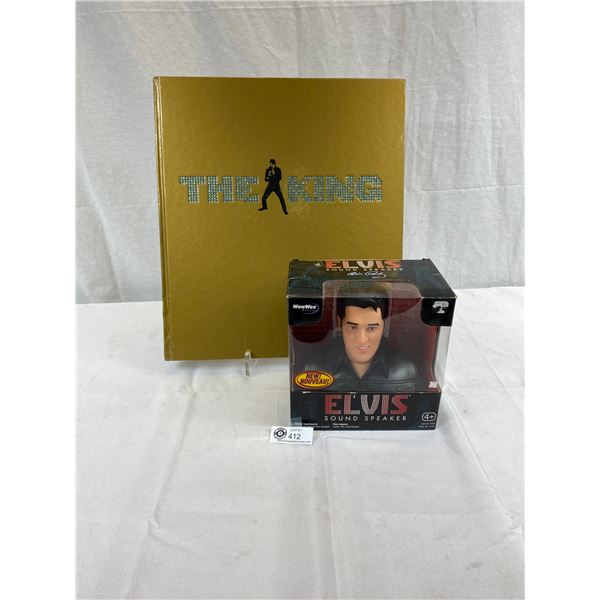 Nice Large 'The King' Elvis Book And Elvis Sound Speaker Still In Box