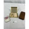Image 1 : Vintage Playing Cards and Crib Board Lot. Includes BC Centennial Cards
