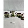 Image 2 : Nice Made in England Pottery Lot. Torquay Pottery Motto Ware Teapot and 2 Creamers