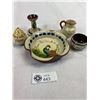 Image 1 : Nice Made in England Pottery Lot. Torquay Pottery Motto WareAssortment of Small Dishes