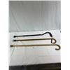 Image 1 : Nice Lot Of 3 Walking Canes, 2 Wooden