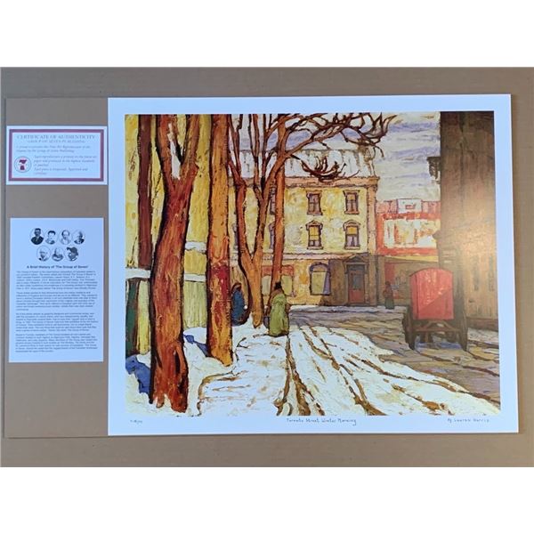 Limited Edition Print Toronto Street Winter Morning By Lawren Harris Group of Seven Member