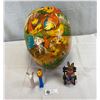 Image 2 : Large Vintage Easter Egg with Easter Toys Inside.