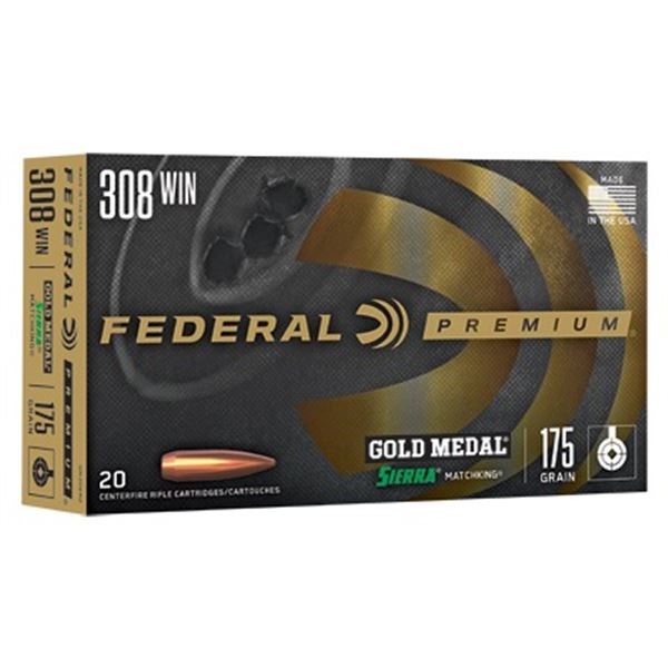 FED GOLD MDL 308WN 175GR BTHP - 20 Rds