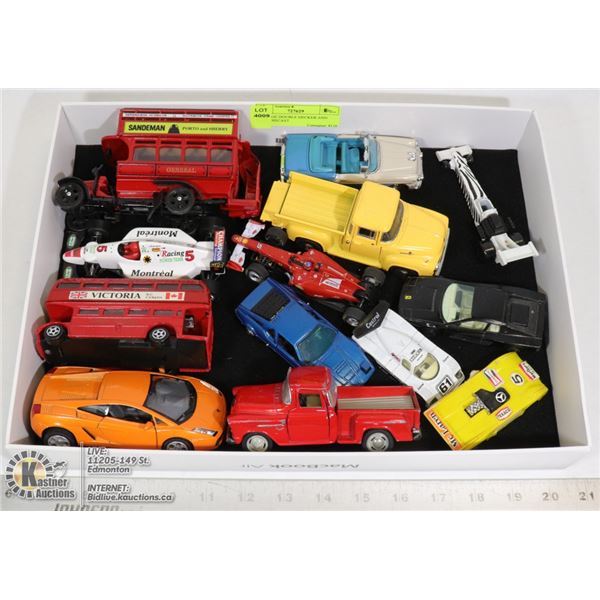 VINTAGE DOUBLE DECKER AND CARS DIECAST