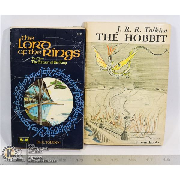 2 JRR TOLKIEN NOVELS LORD OF RINGS & THE HOBBIT