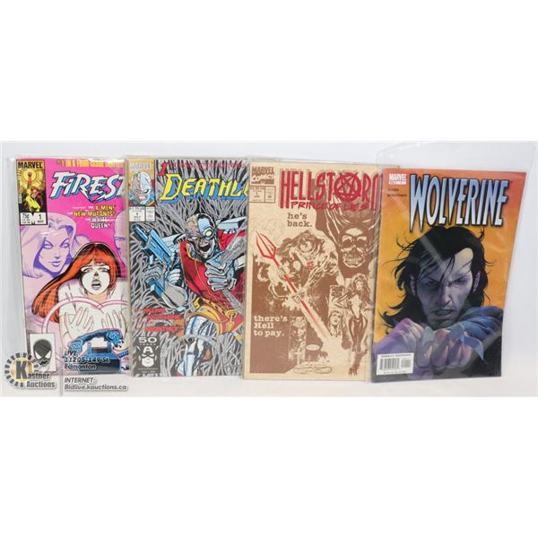 4 VINTAGE NO1 MARVEL COMICS WOLVERINE, HELL STORM,