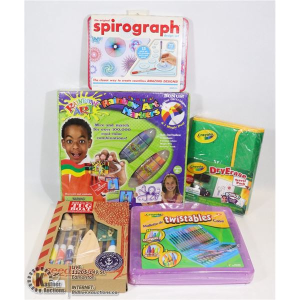 NEW ITEMS SPIROGRAPH 15 PC CARRY CASE, RAINBOW ART