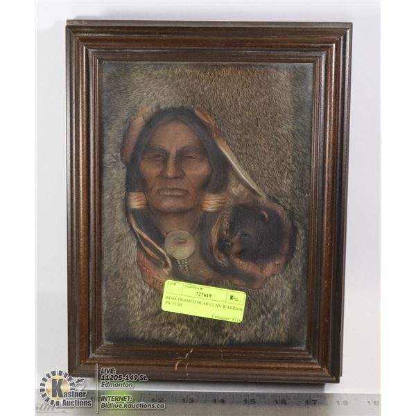 ROSS FRAMED BEAR CLAN WARRIOR PICTURE