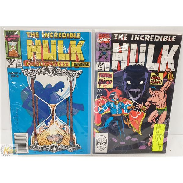 INCREDIBLE HULK #367 & #371 COLLECTOR COMICS