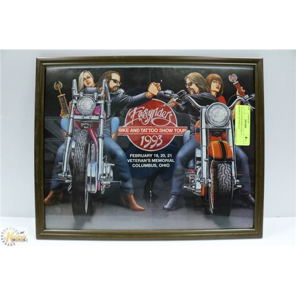 11 X 14 EASYRIDERS HARLEY FRAMED CENTERFOLD