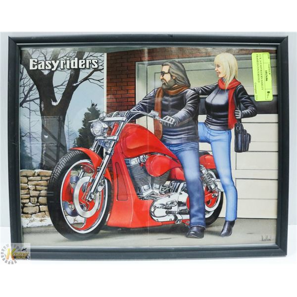 11 X 14 EASYRIDERS HARLEY FRAMED CENTERFOLD