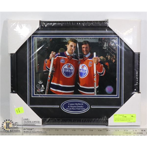 CONNER MCDAVID AND WAYNE GRETZKY FRAMED PICTURE