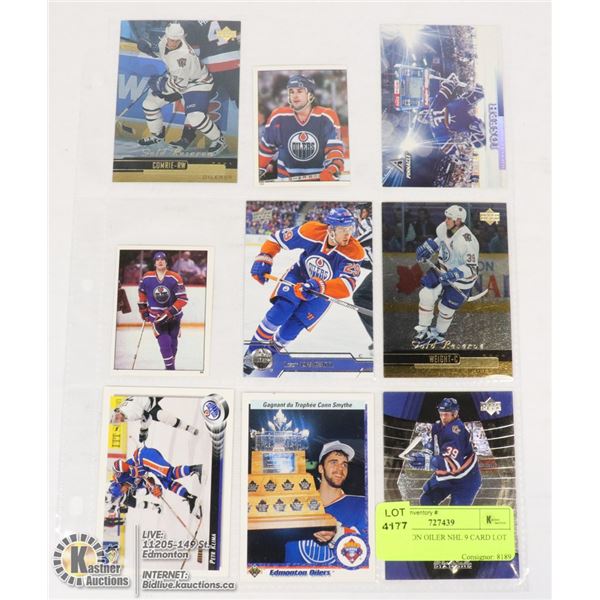 EDMONTON OILER NHL 9 CARD LOT