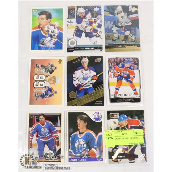EDMONTON OILER NHL 9 CARD LOT