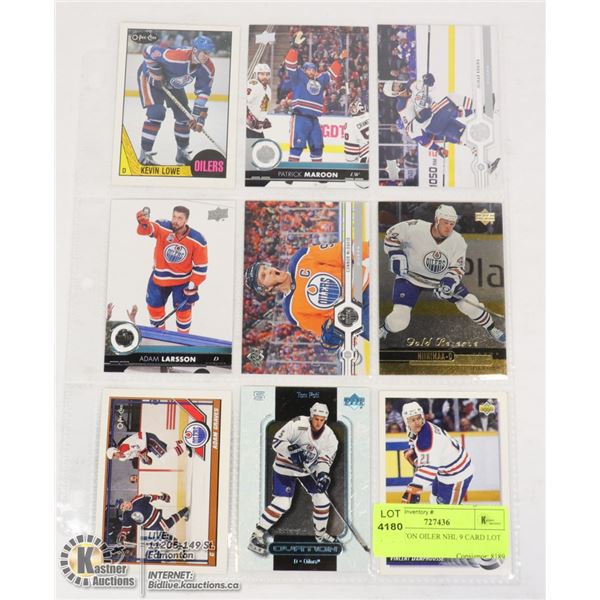 EDMONTON OILER NHL 9 CARD LOT