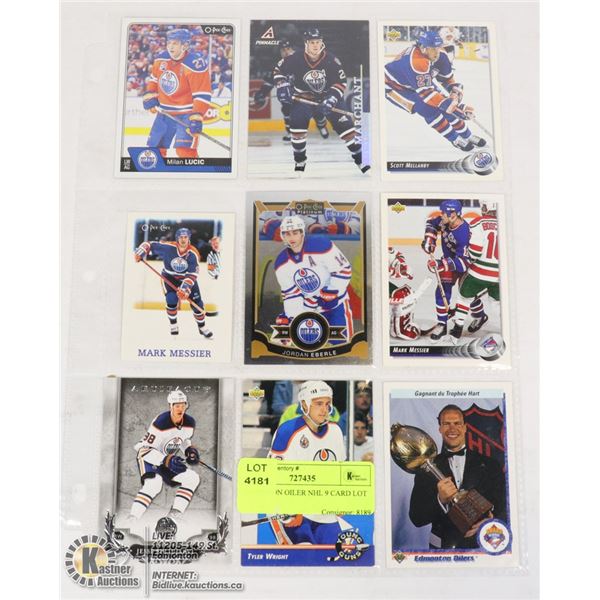 EDMONTON OILER NHL 9 CARD LOT