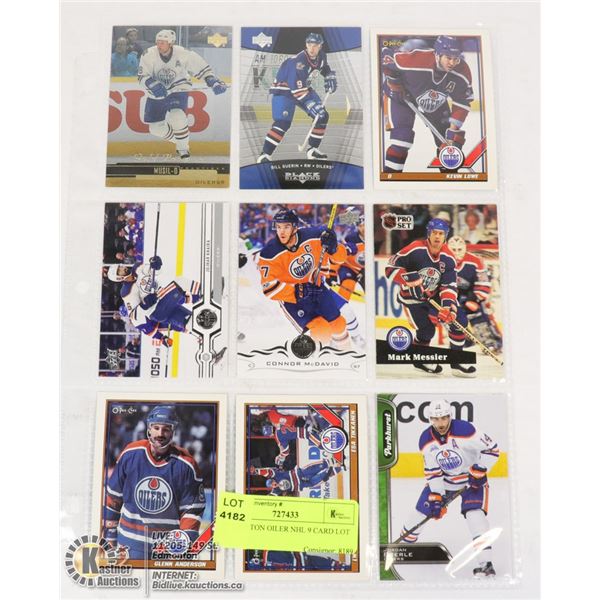 EDMONTON OILER NHL 9 CARD LOT