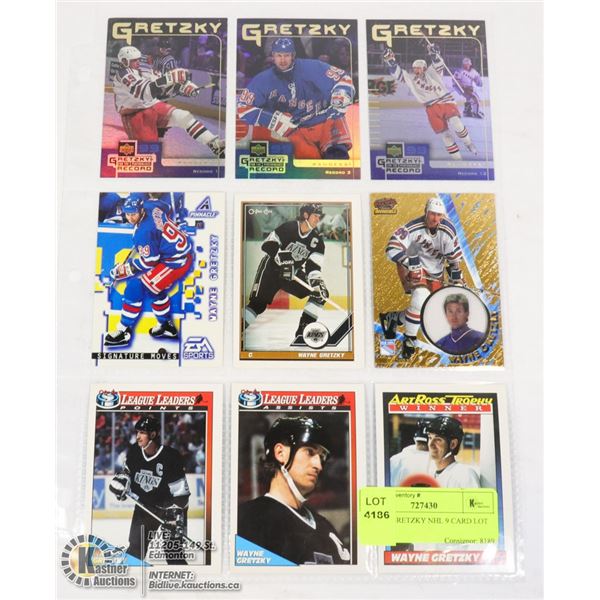 WAYNE GRETZKY NHL 9 CARD LOT