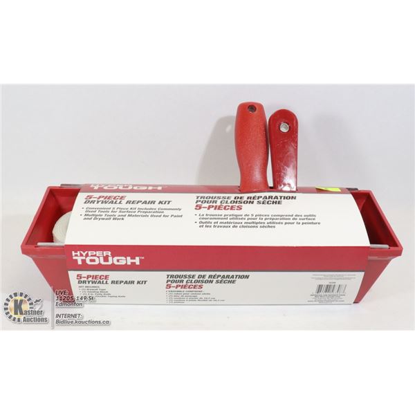 NEW HYPER TOUGH 5-PIECE DRYWALL REPAIR KIT