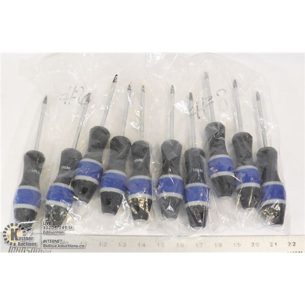 BOX OF LENLINE SCREWDRIVERS