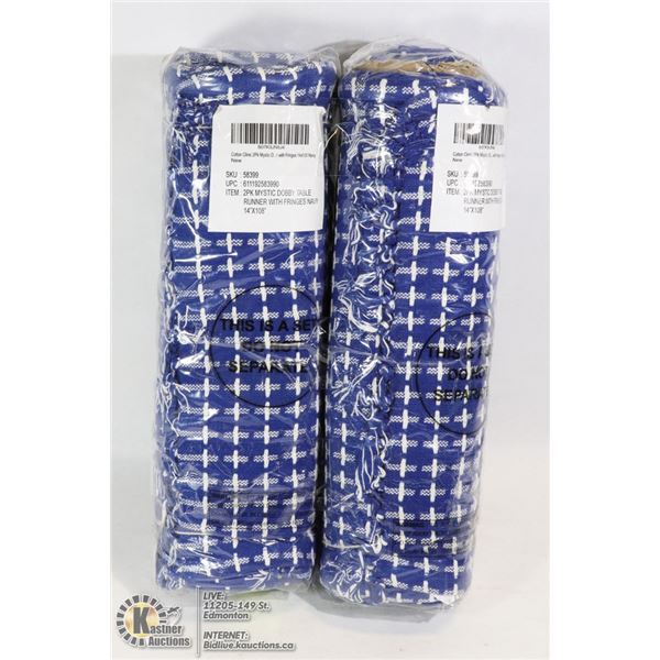 SET OF 4 TABLE RUNNERS WITH FRINGES