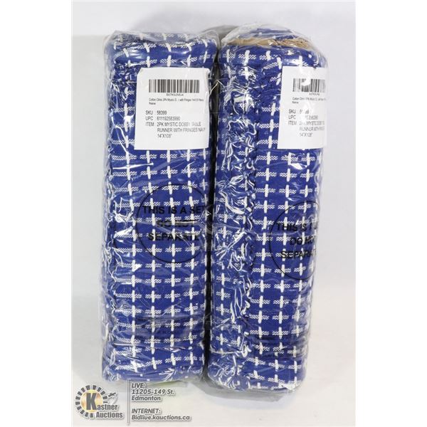 SET OF 4 TABLE RUNNERS WITH FRINGES