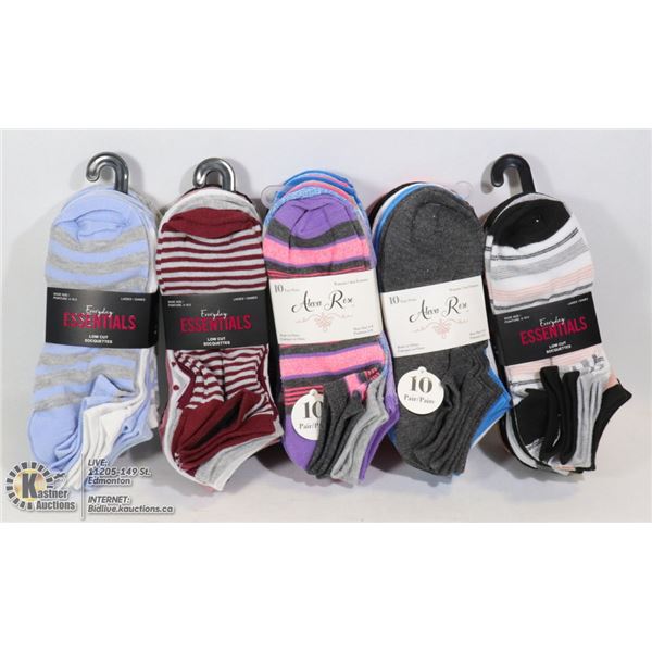 NEW WOMENS ANKLE SOCKS 50 PAIR