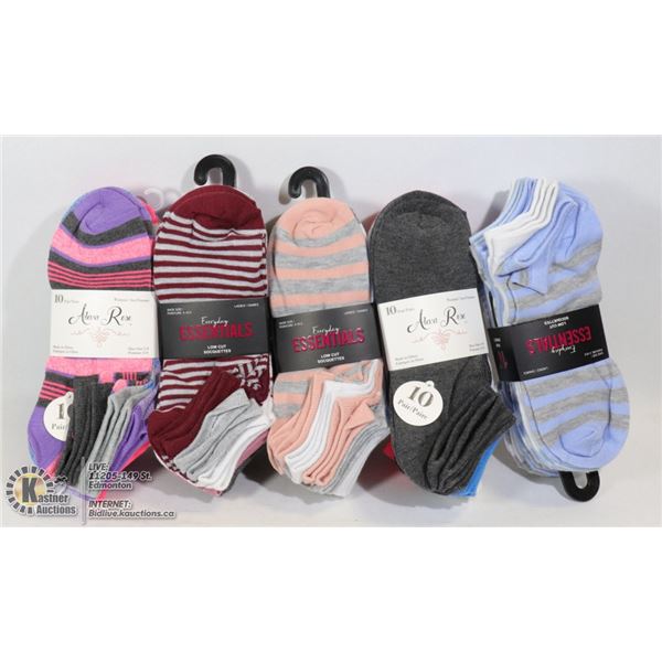 NEW WOMENS ANKLE SOCKS 50 PAIR