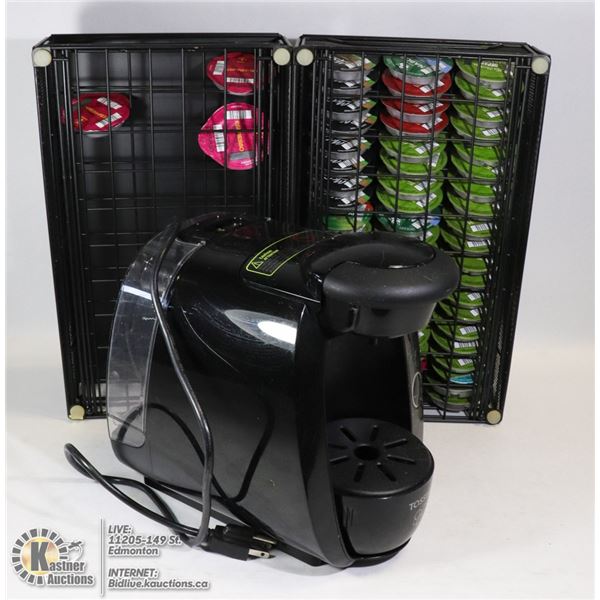 TASSIMO MACHINE WITH 2 POD DRAWERS
