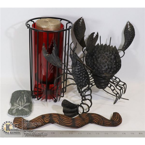 METAL AND GLASS HOME DECOR