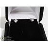 Image 1 : STERLING SILVER .25 CT CZ DIAMOND EARRINGS