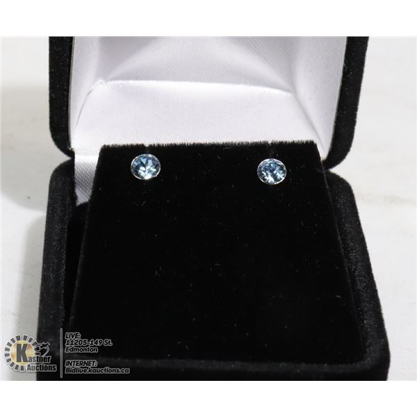 .925 SILVER .25 CT CRYSTAL DIAMOND EARRINGS