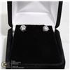 Image 1 : STERLING SILVER .50 CT CZ DIAMOND EARRINGS
