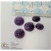 Image 1 : 13)  LOT OF 5 NATURAL AMETHYST GEMSTONES