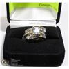 Image 1 : 3PC SILVER RING SET SZ 5