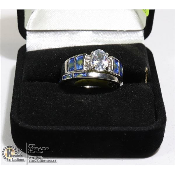 STAMPED 925 SILVER RING SET SZ 9