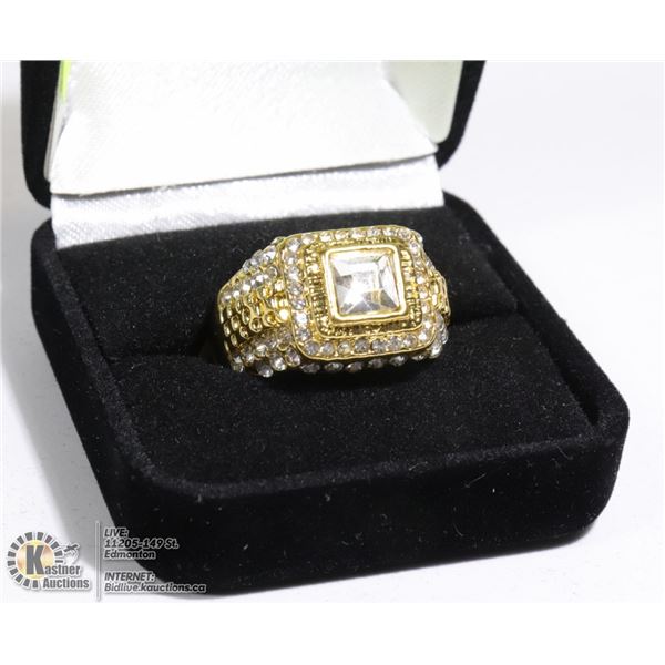 GOLD PLATED MENS RING SZ 12.5