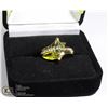 Image 1 : LADIES 24K GOLD PLATED RING SZ 8