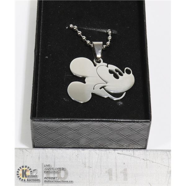 MICKEY MOUSE SHAPED PENDANT WITH TITANIUM