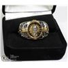 Image 1 : 925 SILVER WITH GOLD PLATE MENS RING SZ 11