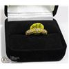 Image 1 : 925 SILVER 24K GOLD PLATED RING SZ 5