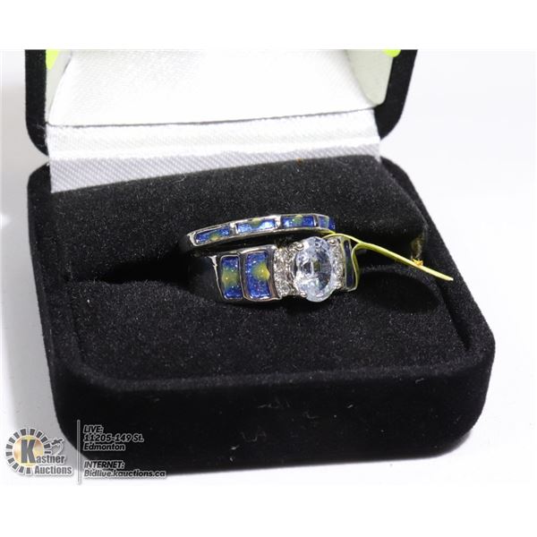 STAMPED 925 SILVER RING SET SZ 6