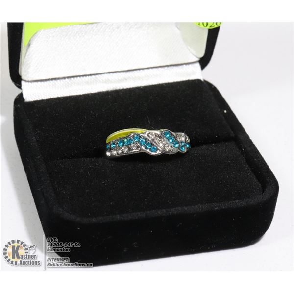 LADIES SILVER RING SZ 7