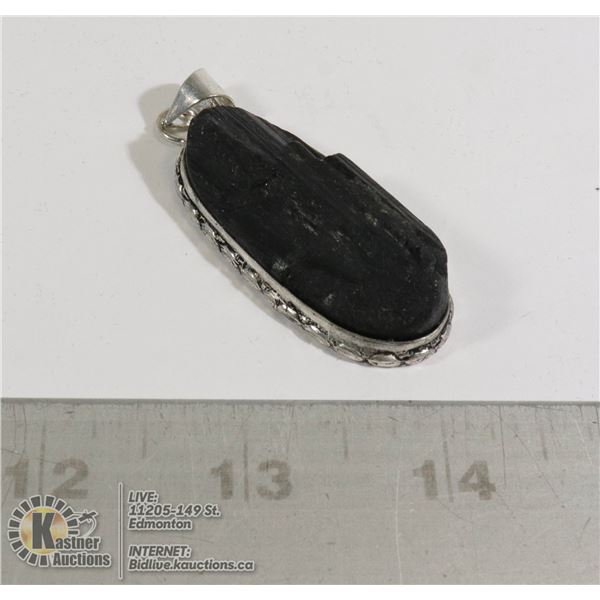 #234-BLACK TOURMALINE PENDANT (RAW)
