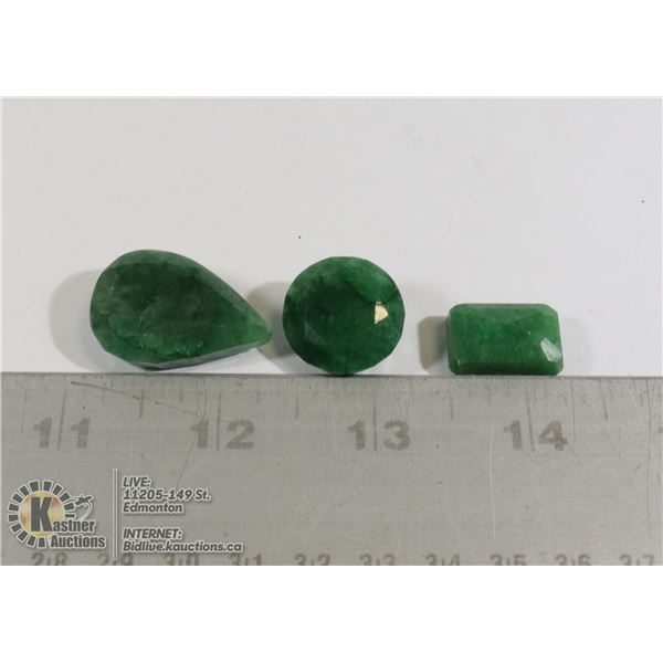 #85-GREEN EMERALD GEMSTONES 96.30ct