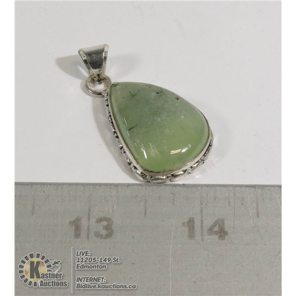 #229-PREHNITE PENDANT